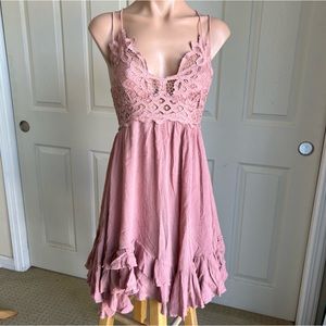 Free people Adella slip dress with flaw